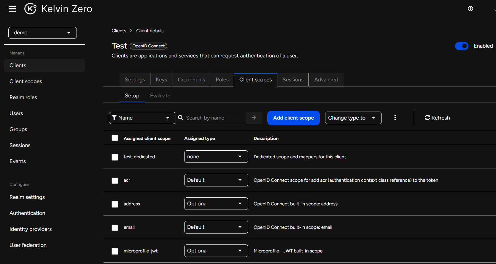 mpas client scopes default