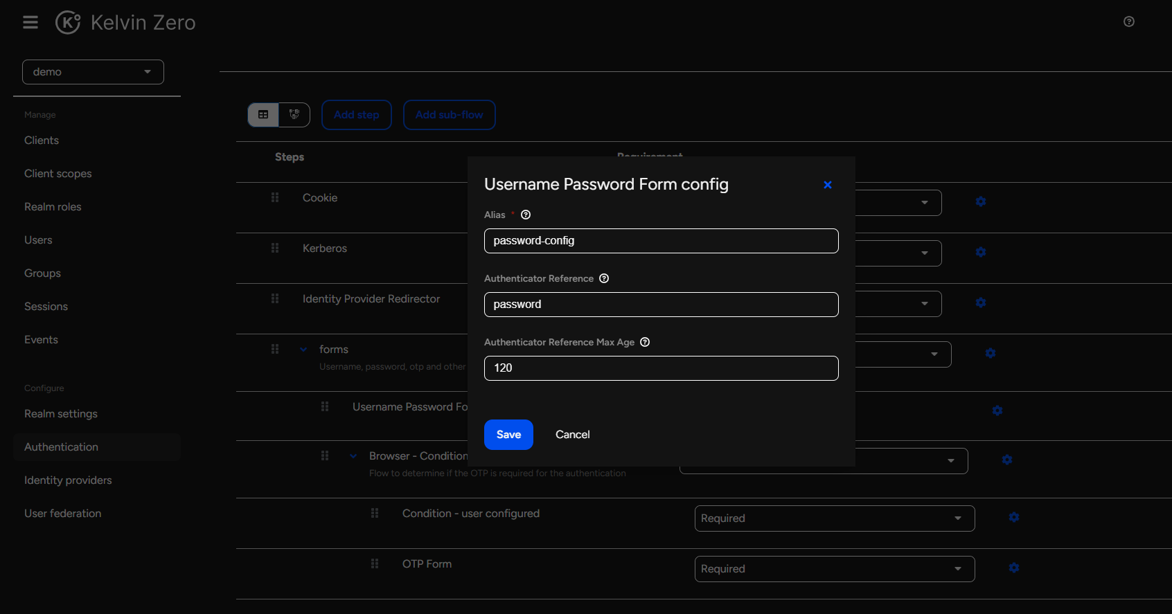 Configuring an Authenticator Reference Value