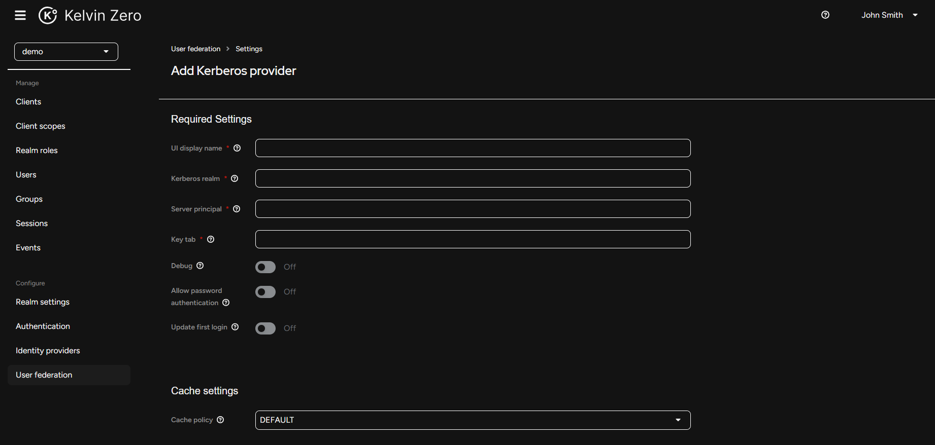 Kerberos User Storage Provider