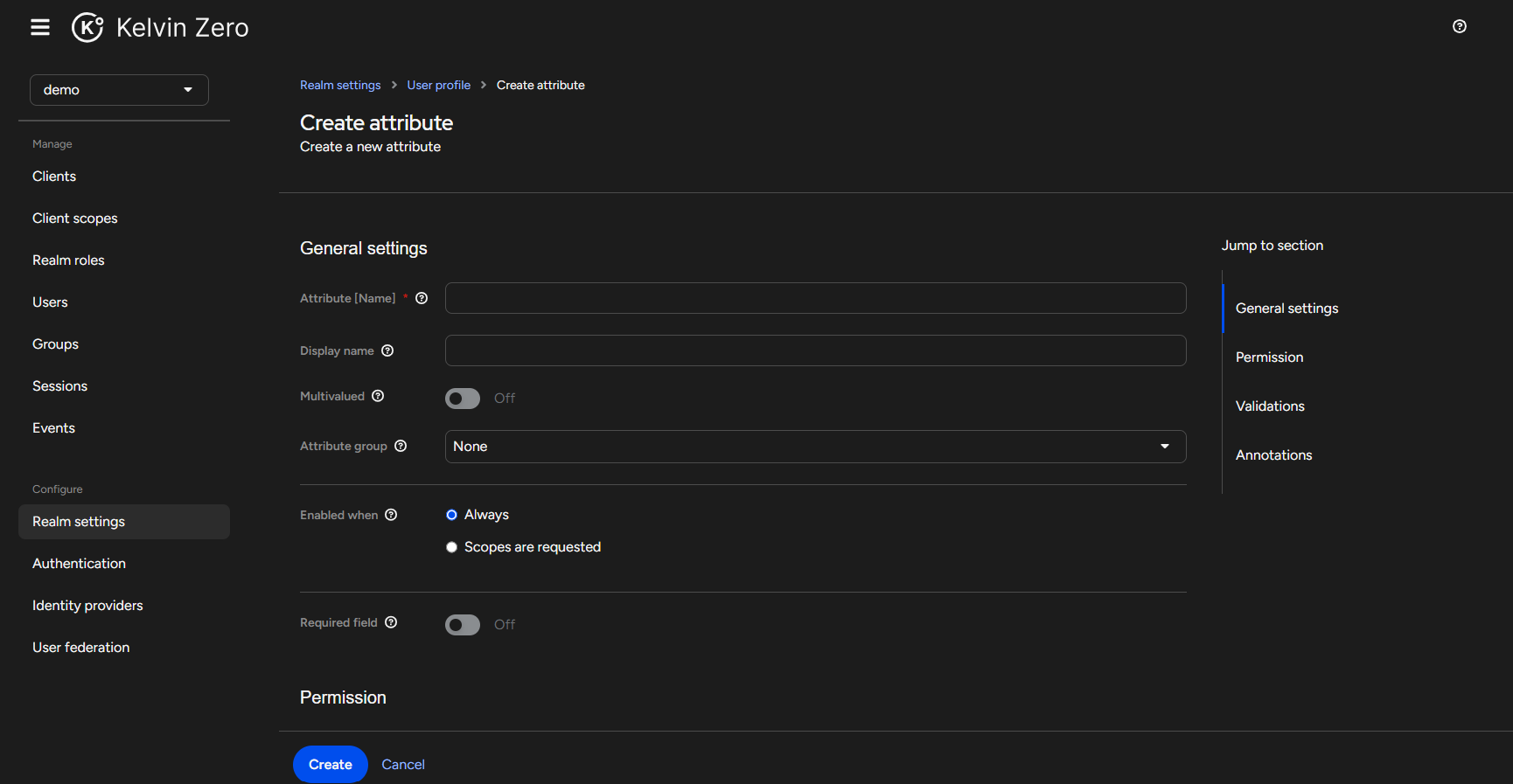 mpas user profile create attribute
